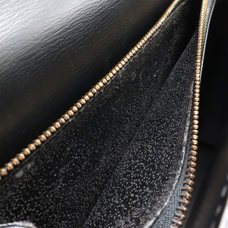 Louis Vuitton Epi Malesherbes Handbag Flap Bag Leather Noir Black Gold Hardware — view 7