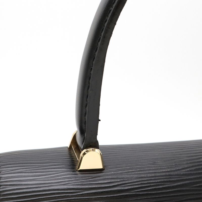 Louis Vuitton Epi Malesherbes Handbag Flap Bag Leather Noir Black Gold Hardware — view 5