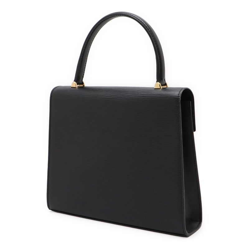 Louis Vuitton Epi Malesherbes Handbag Flap Bag Leather Noir Black Gold Hardware — view 2