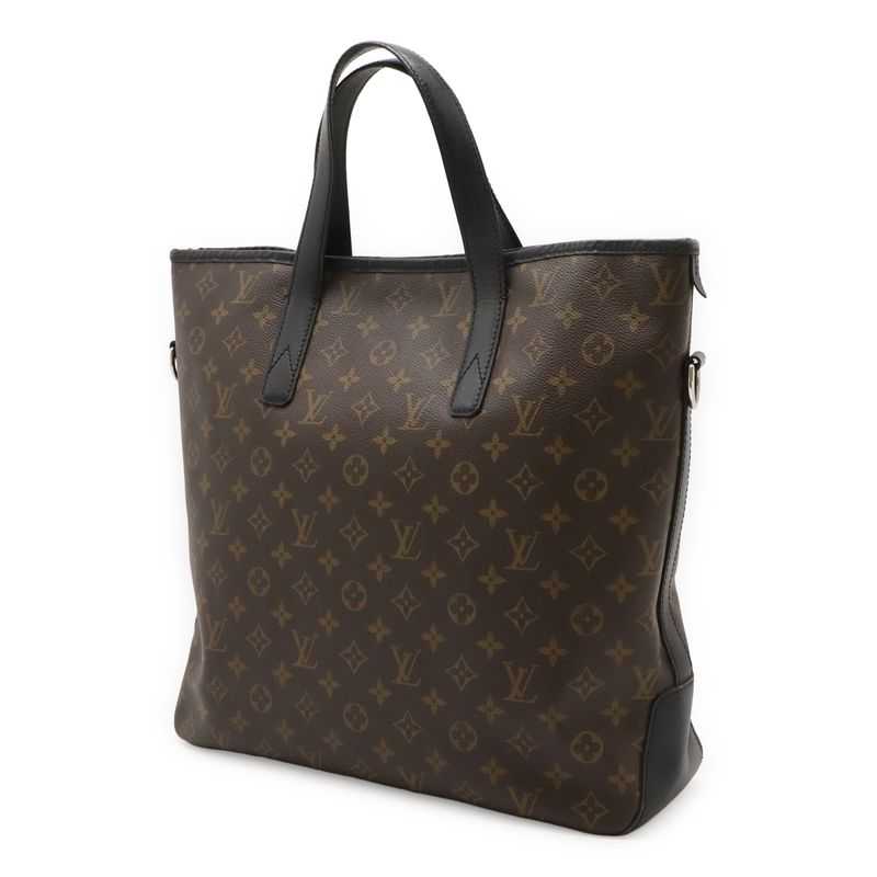 Louis Vuitton Monogram Macassar Davis Tote Bag Large Shoulder Brown — view 2
