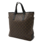 Louis Vuitton Monogram Macassar Davis Tote Bag Large Shoulder Brown — view 2