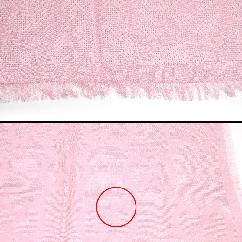 Gucci Shawl Scarf Wool Silk Pink — view 3