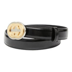 Gucci Interlocking G Belt Size 70/28 Black Leather — view 3