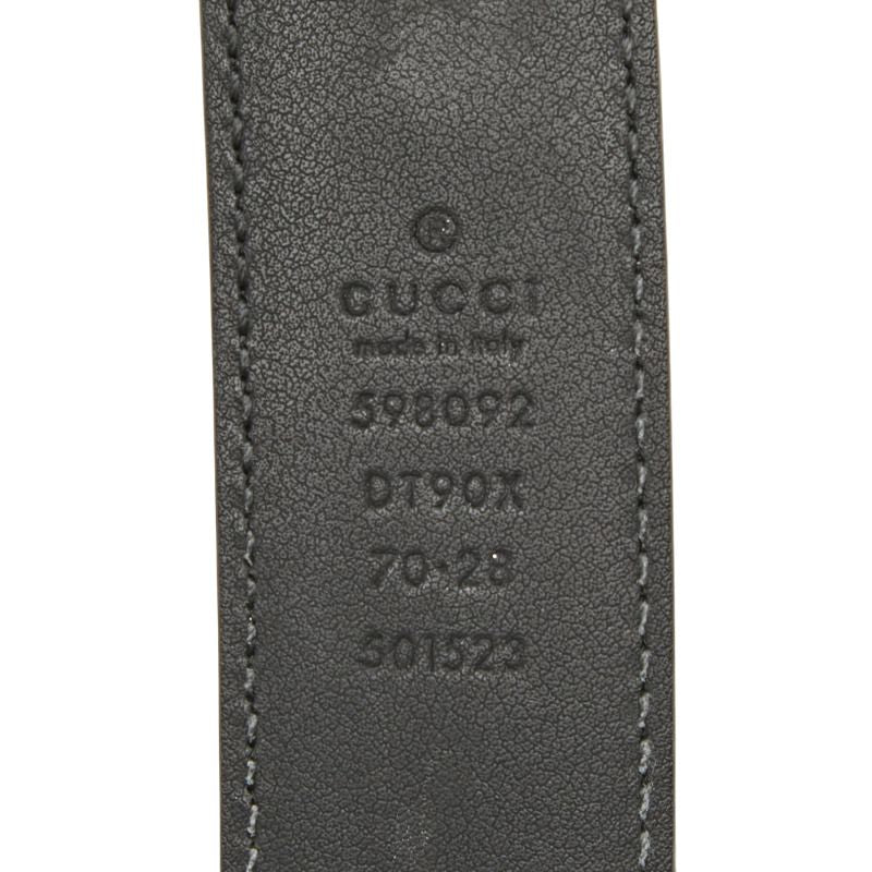 Gucci Interlocking G Belt Size 70/28 Black Leather — view 7