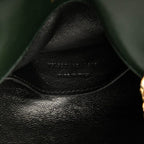 Saint Laurent Logo Chain Shoulder Bag Green Gold Leather — view 7