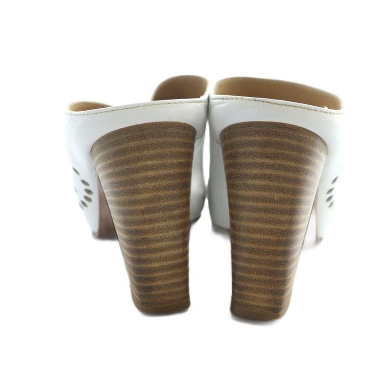 Hermes Evelyne Mules Sandals H Perforated Logo Leather 35.5 — view 5