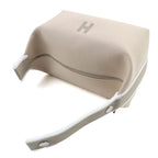 Hermes Brid A Black PM Cotton 100% Natural Silver Hardware H Logo Handbag Pouch — view 4