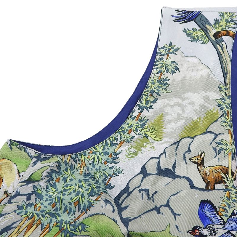 Hermes Vintage 100% Silk Very Sichuan Animal Print Gilet — view 4