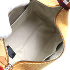 Hermes Brid A Black PM Au Carre 100% Wool Fauve Orange Silver Hardware H Logo — view 7