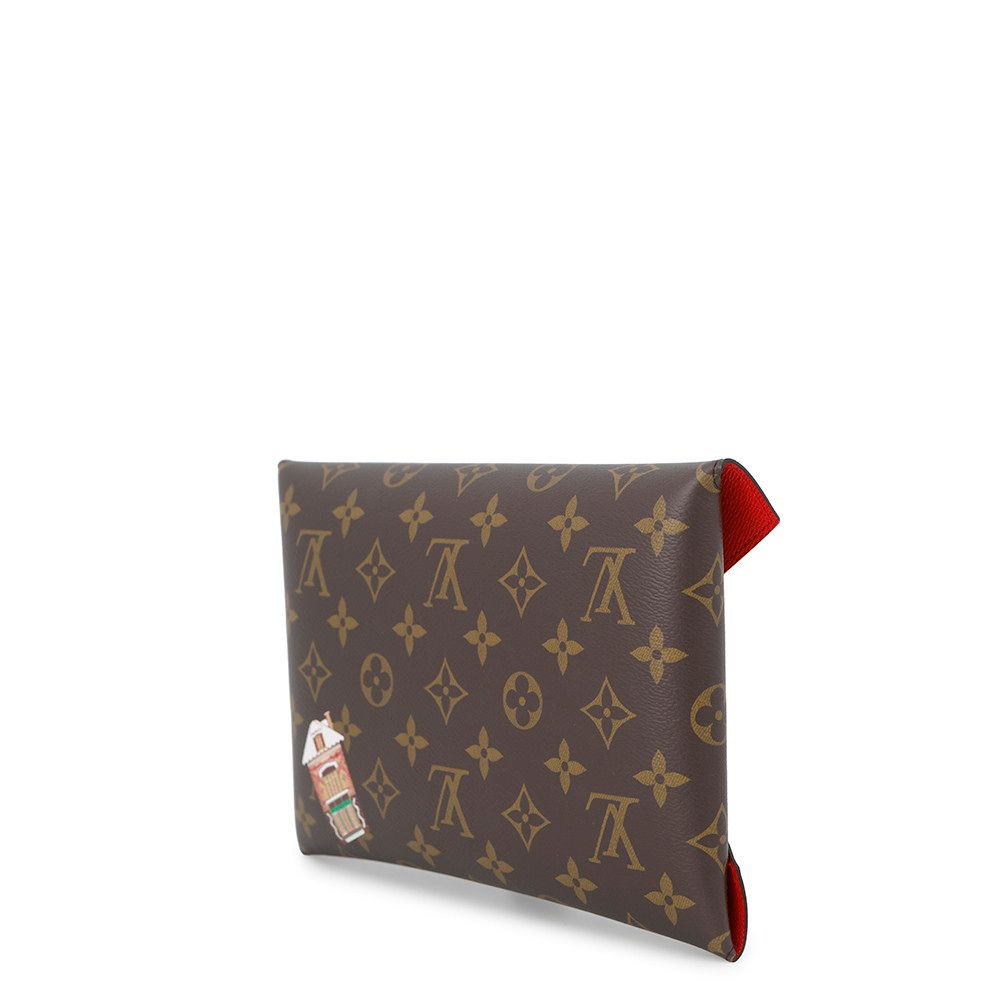 Louis Vuitton Clutch Monogram Pochette Kirigami Christmas Limited Candy Red — view 2