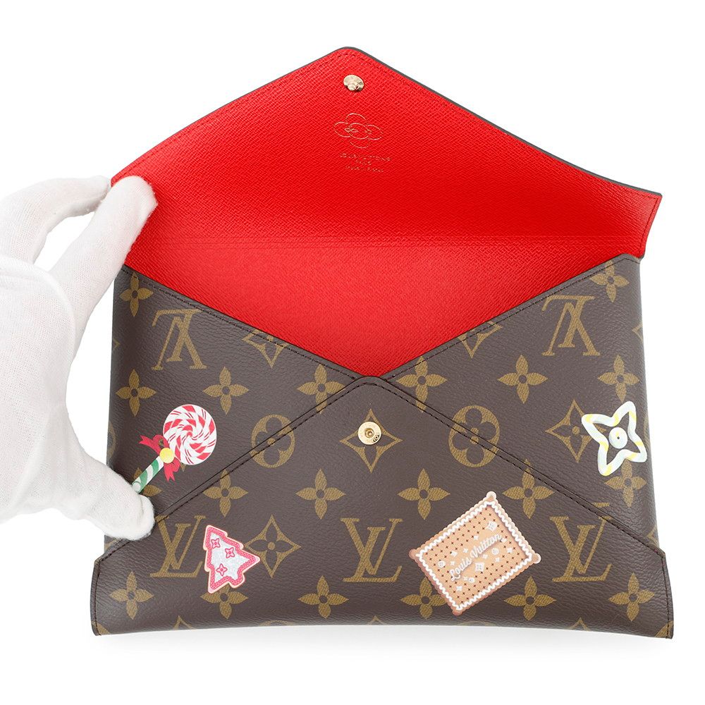 Louis Vuitton Clutch Monogram Pochette Kirigami Christmas Limited Candy Red — view 5