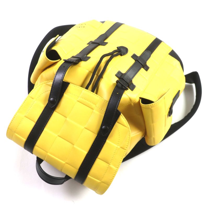 Louis Vuitton Damier Scuba Christopher MM Leather Backpack Yellow Black — view 7