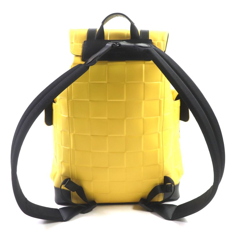 Louis Vuitton Damier Scuba Christopher MM Leather Backpack Yellow Black — view 4