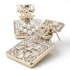 Chanel Earrings Gold Coco Mark Rhinestone Perfume Bottle — view 6