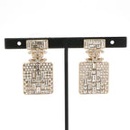 Chanel Earrings Gold Coco Mark Rhinestone Perfume Bottle — view 8