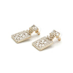 Chanel Earrings Gold Coco Mark Rhinestone Perfume Bottle — view 3