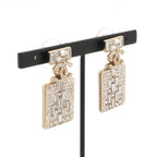 Chanel Earrings Gold Coco Mark Rhinestone Perfume Bottle — view 9