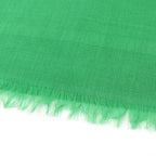 Hermes Sellier Cashmere Silk Fringe Large Shawl Scarf Green — view 8