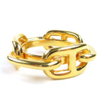 Hermes Lugate Chaine D'ancre GP Scarf Clasp Ring Gold — view 3