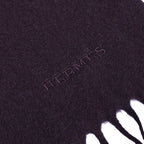 Hermes Scarf Shawl Fringe 100% Cashmere Les — view 5