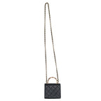 Chanel Mini Quilted Beaded Handle Lambskin Shoulder Bag — view 2