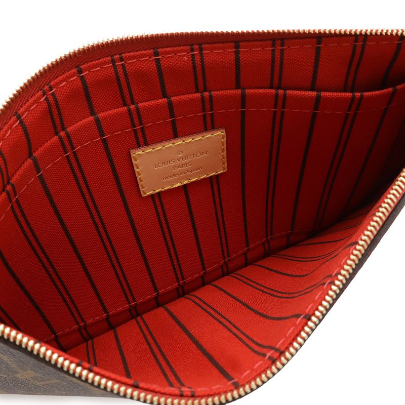 Louis Vuitton Monogram Neverfull MM Pouch For Accessories Multi — view 5