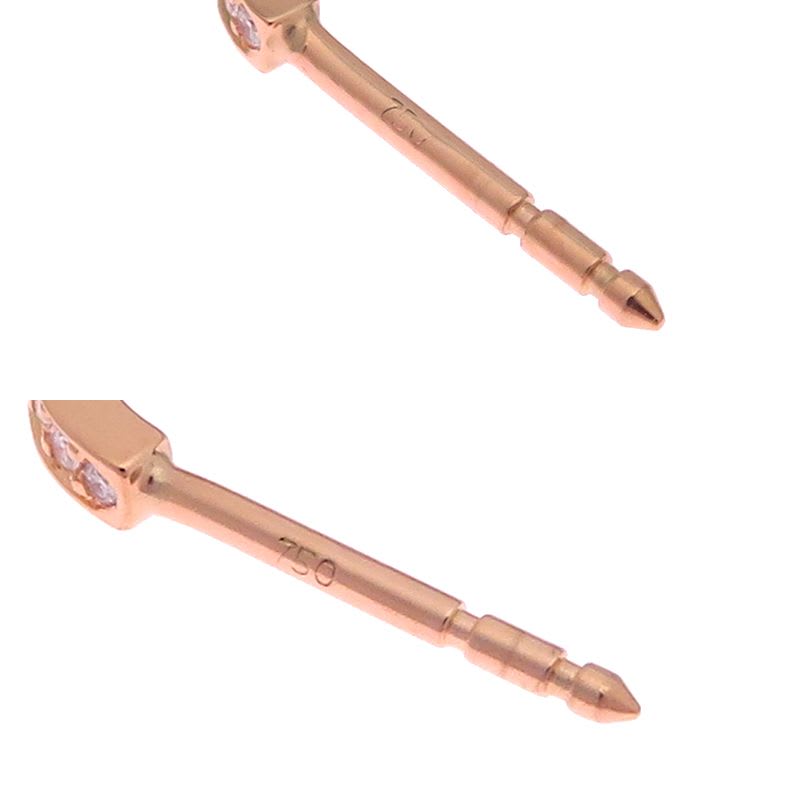 Hermes Rose Gold Chain Link Earrings — view 9