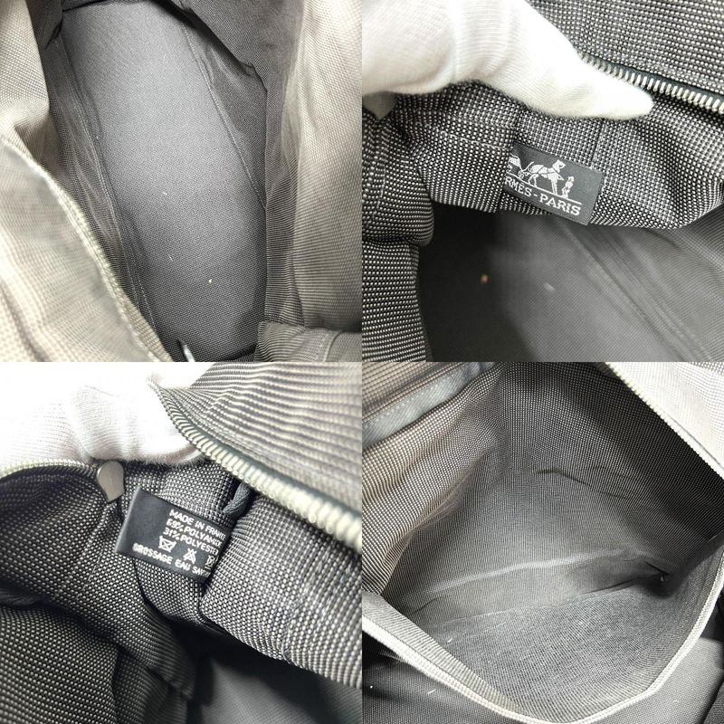 Hermes Tote Bag Her Line Herbag GM Yale Canvas Gray — view 9