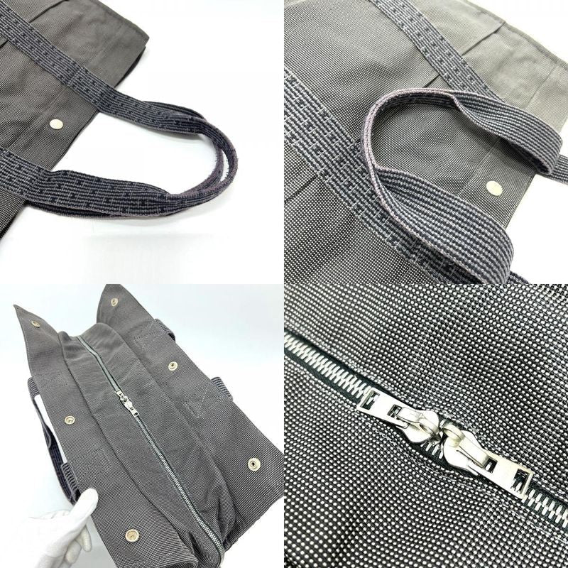 Hermes Tote Bag Her Line Herbag GM Yale Canvas Gray — view 8