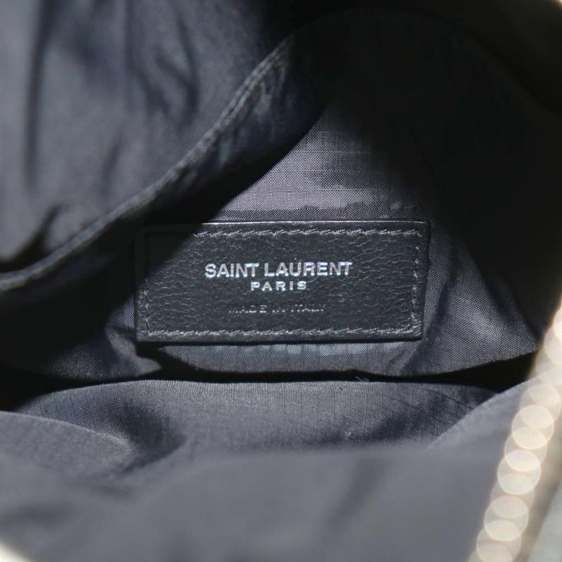 Saint Laurent Paris Shoulder Bag Logo Leather Black An6 aa — view 3