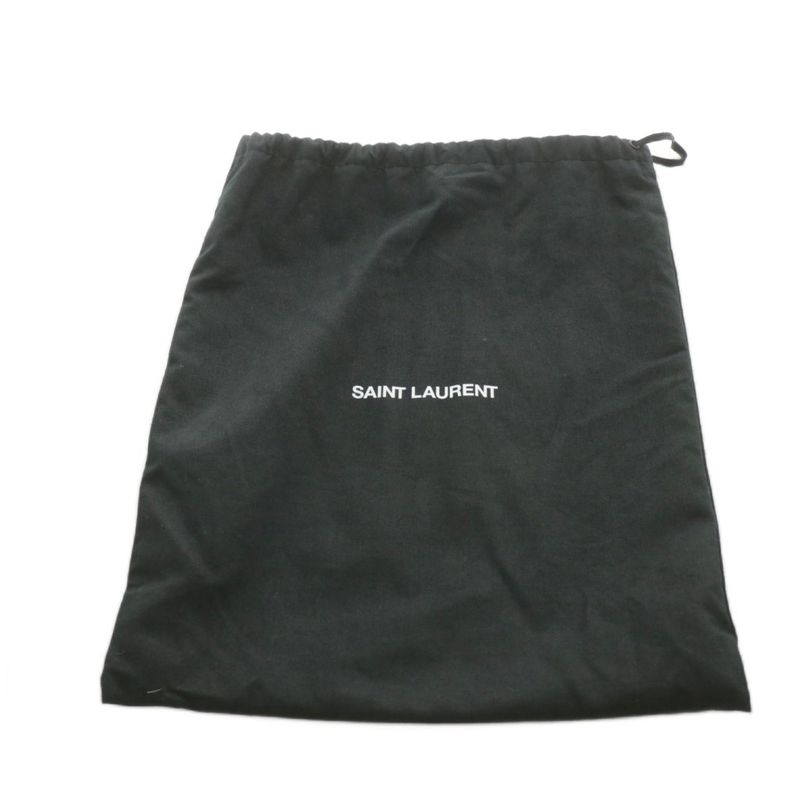 Saint Laurent Paris Shoulder Bag Logo Leather Black An6 aa — view 9