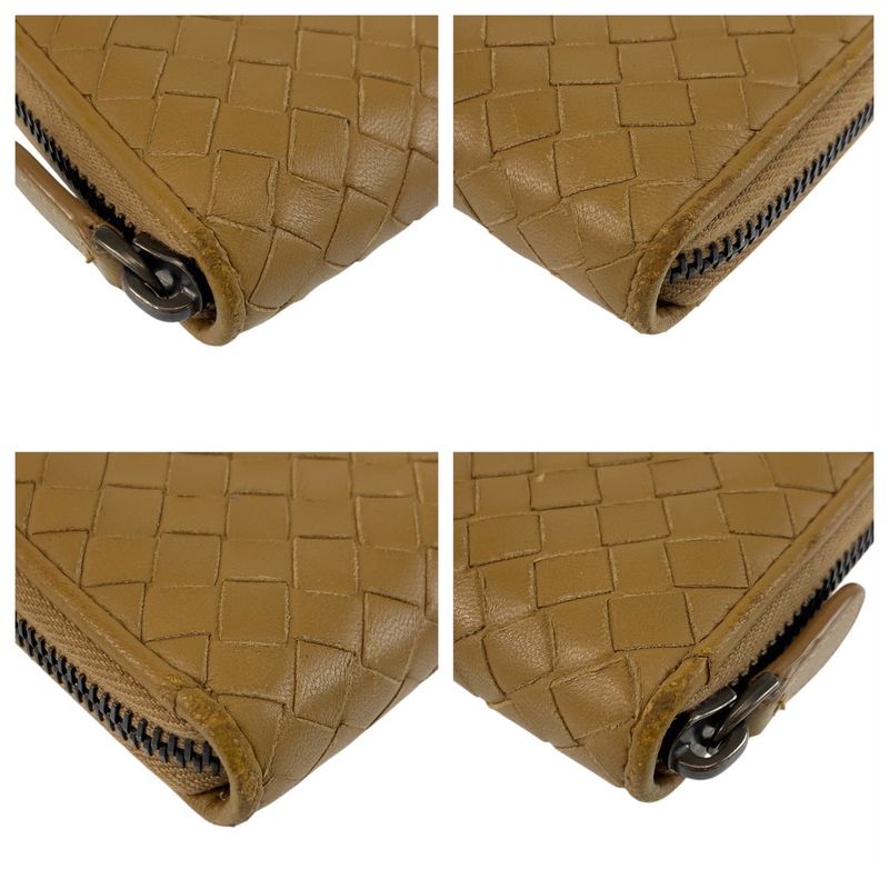 Bottega Veneta Intrecciato Beige Mustard F Long Wallet — view 3