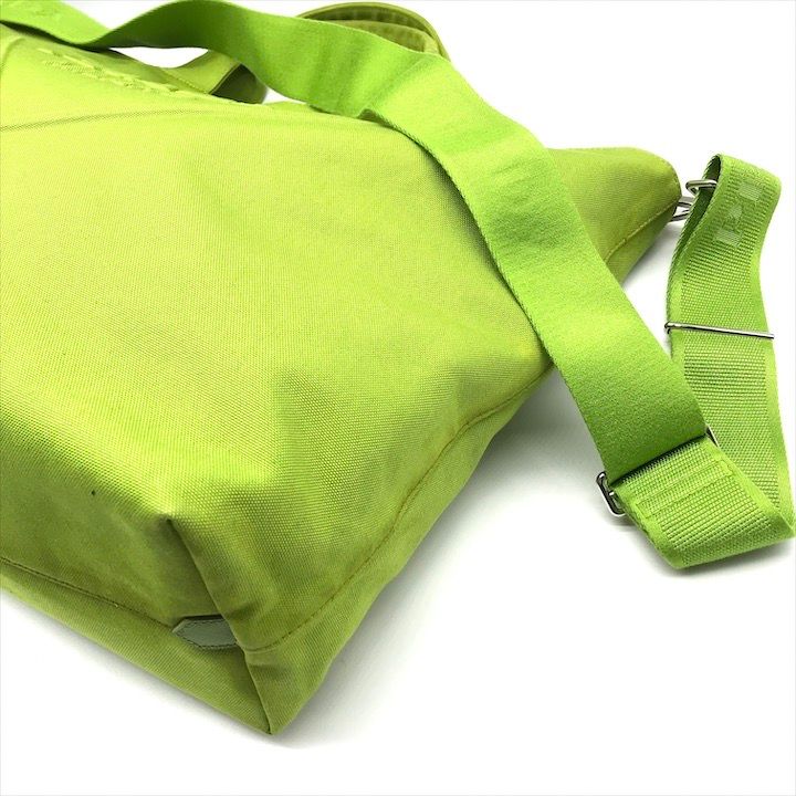 Prada Canvas 2-Way Bag Vivid Green Bag — view 6
