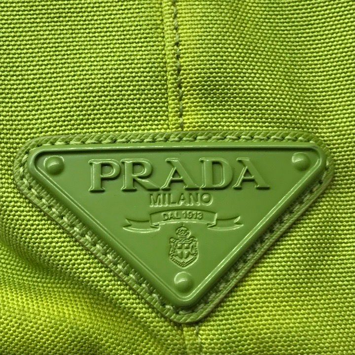 Prada Canvas 2-Way Bag Vivid Green Bag — view 9