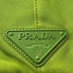 Prada Canvas 2-Way Bag Vivid Green Bag — view 9