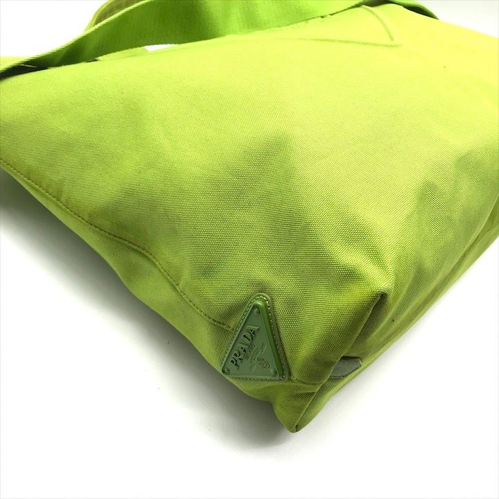 Prada Canvas 2-Way Bag Vivid Green Bag — view 5