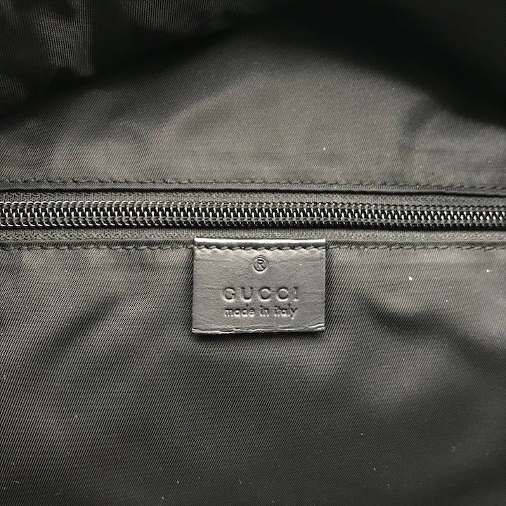 Gucci Guccissima Sherry Line Leather Backpack Black Travel Bag — view 9