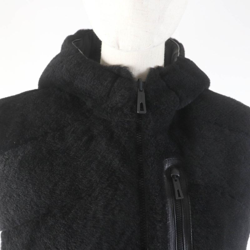 Hermes 24 AW 4 H1233 df Reversible With Serie Patch Leather Lamb Fur Down — view 8