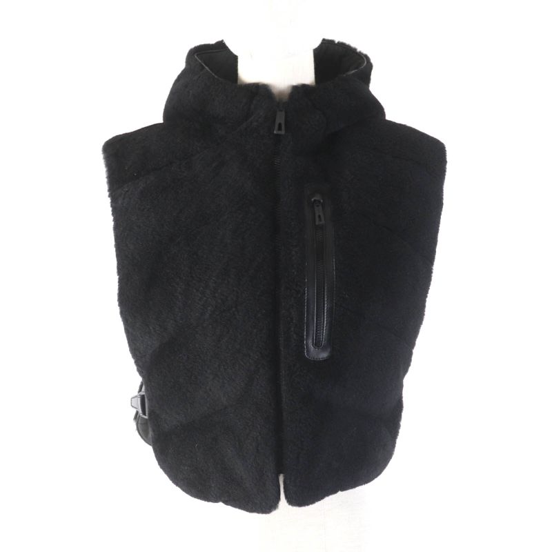 Hermes 24 AW 4 H1233 df Reversible With Serie Patch Leather Lamb Fur Down — view 5