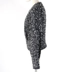 Chanel Wool Alpaca Blend Button Ribbon Tweed Collarless Zip-up — view 2