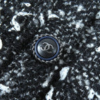 Chanel Wool Alpaca Blend Button Ribbon Tweed Collarless Zip-up — view 5