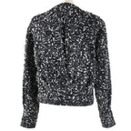 Chanel Wool Alpaca Blend Button Ribbon Tweed Collarless Zip-up — view 3