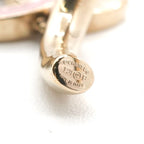 Chanel Earring Gold Pink Coco Mark Hoop Earrings — view 6