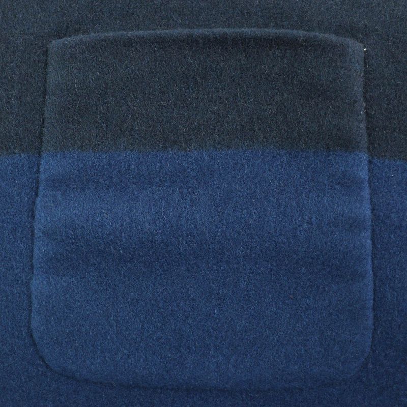 Hermes S Allumet Pocket 100% Cashmere Marine Cobalt Leather Tag Fringe — view 6