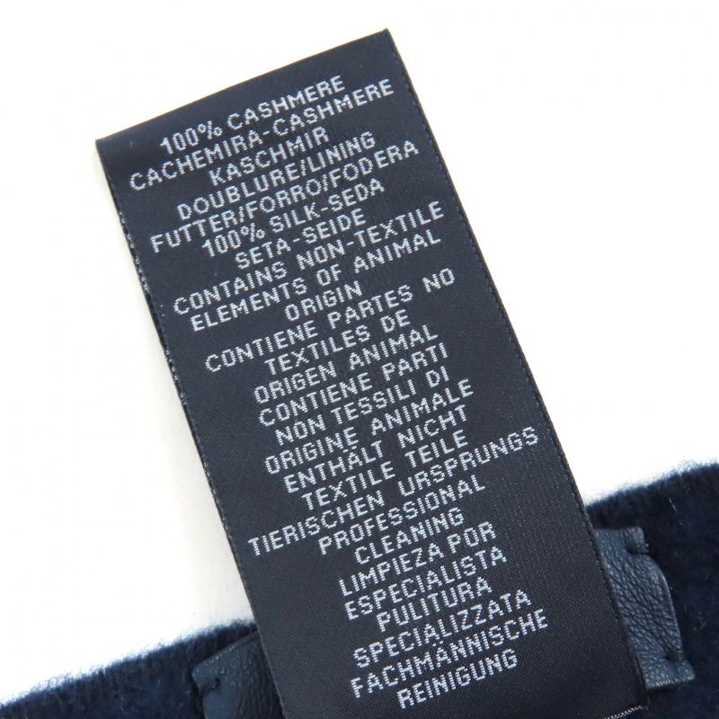 Hermes S Allumet Pocket 100% Cashmere Marine Cobalt Leather Tag Fringe — view 9