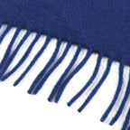Hermes S Allumet Pocket 100% Cashmere Marine Cobalt Leather Tag Fringe — view 5