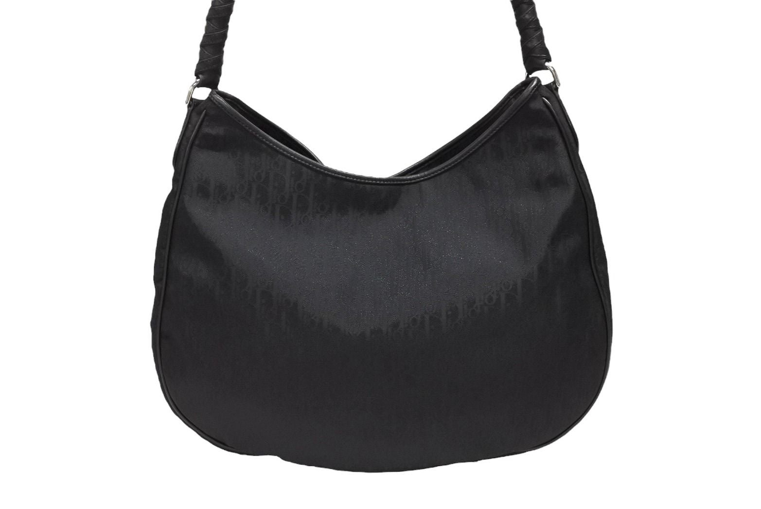 Dior Trotter Shoulder Bag Canvas Black Silver — view 3