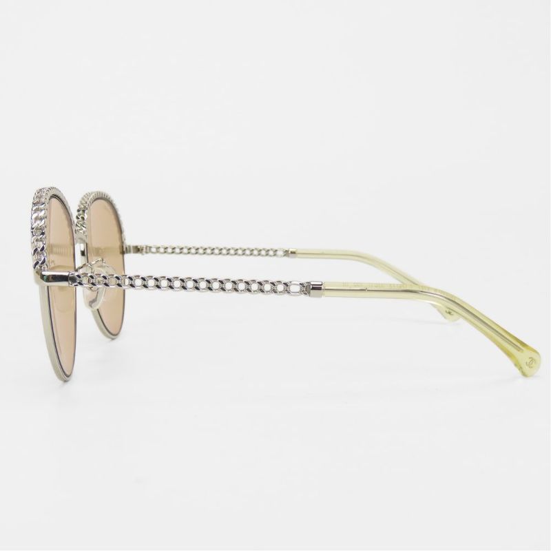 Chanel Sunglasses 4242 Pant Shape Metal Brownish Silver Chain 5517 135 — view 3