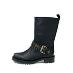 Louis Vuitton Monogram Boots Short Shoes Leather Black Brown Logo Belt — view 3