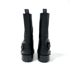 Louis Vuitton Monogram Boots Short Shoes Leather Black Brown Logo Belt — view 5